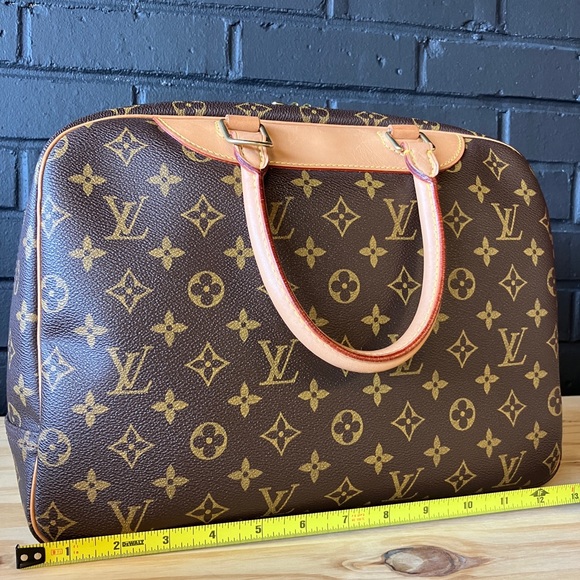 LOUIS VUITTON LV Logo Deauville Hand Bag Monogram Leather Brown - Picture 8 of 12